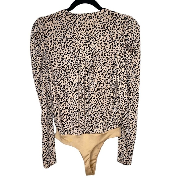 AFRM Long Sleeve Leopard Print Puff Sleeve Bodysuit - Picture 4 of 11